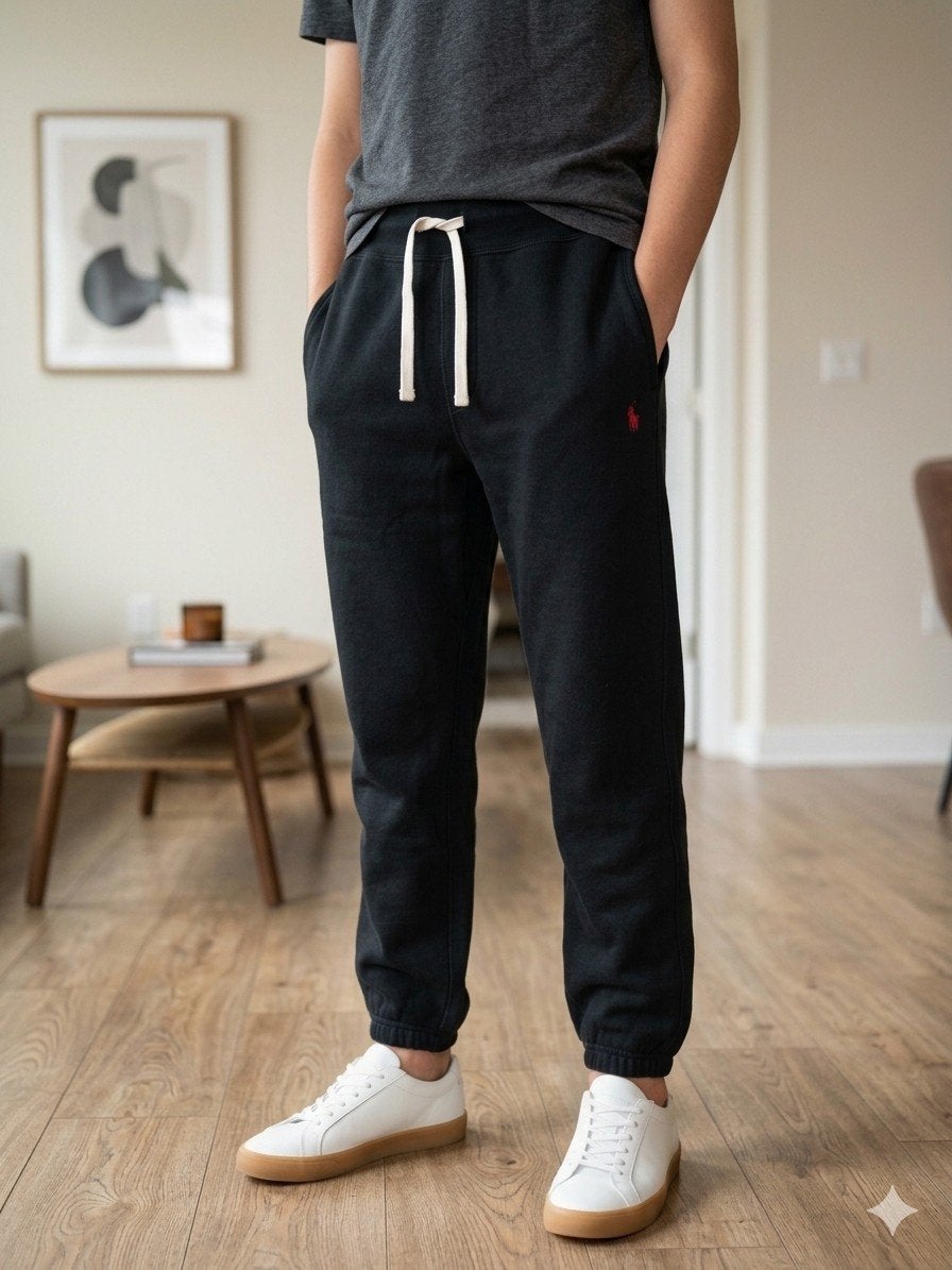 Pantalon de jogging noir polo Ralph Lauren enfant taille M, Pantalon, Garçon, Enlèvement ou Envoi, Comme neuf