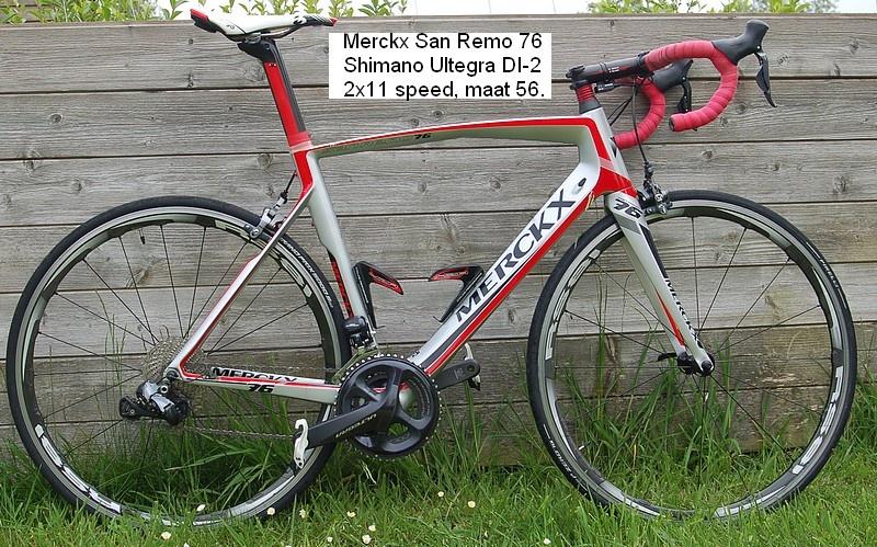 MERCKX SANREMO 76, Ultegra Di2 (11sp), topstaat., 53 à 57 cm, Enlèvement, Comme neuf, Plus de 20 vitesses