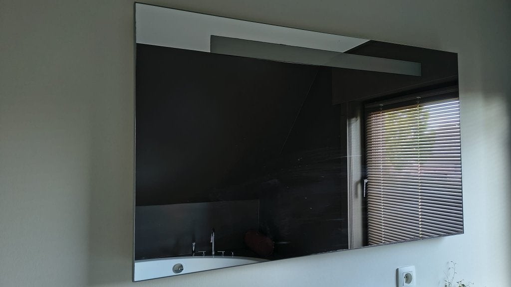 badkamerspiegel met ingebouwde verlichting, Ophalen, Gebruikt, 100 tot 125 cm, Minder dan 100 cm