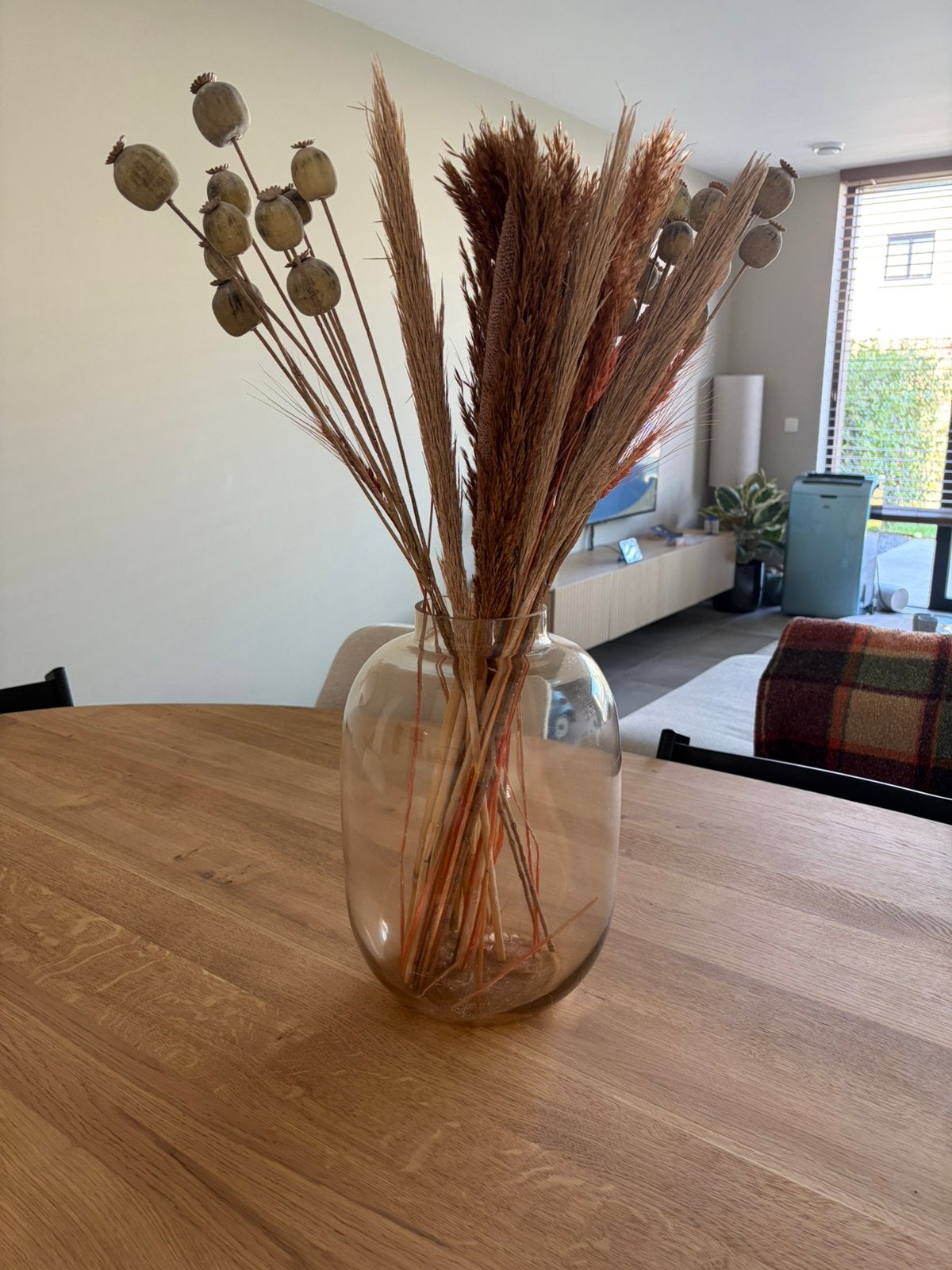 Vaas met droogbloemen, Huis en Inrichting, Ophalen, Zo goed als nieuw