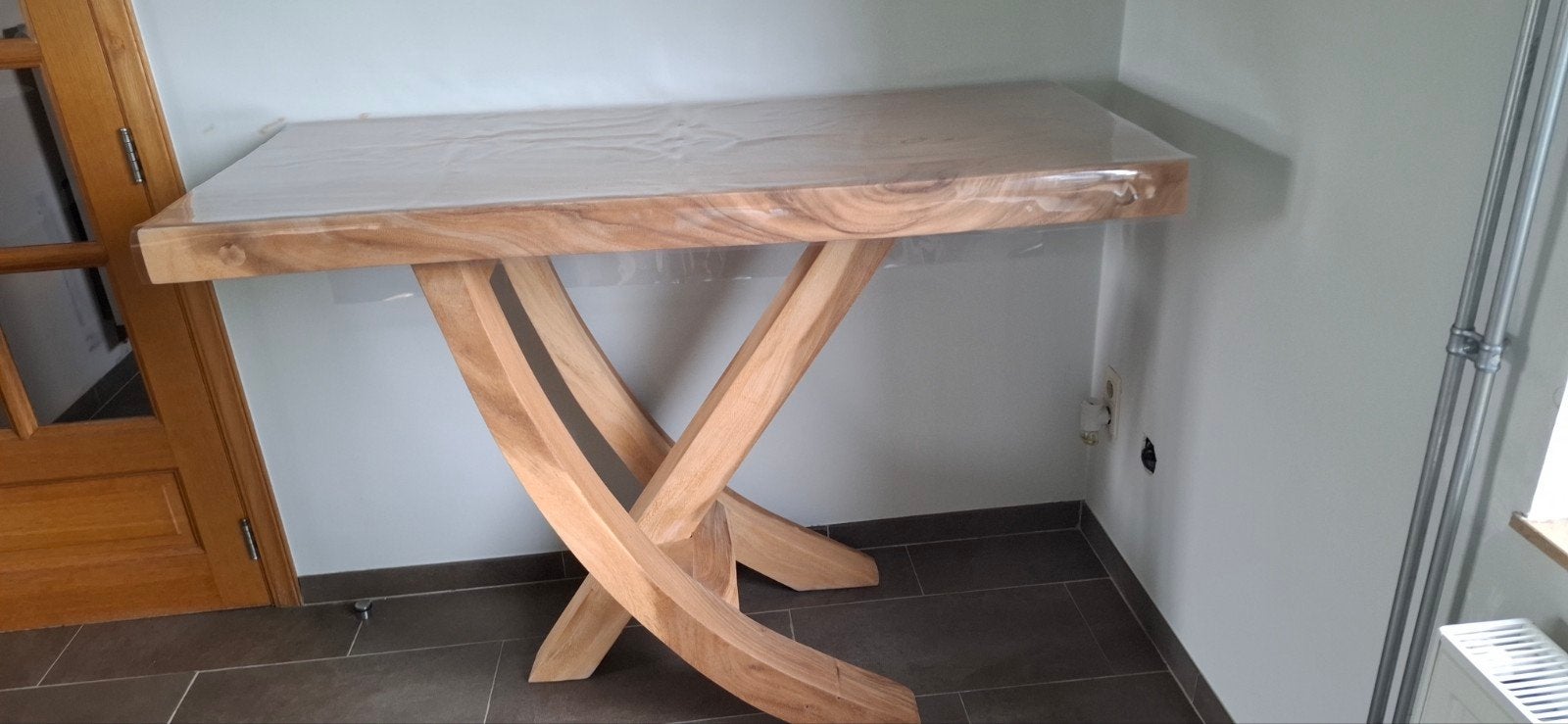 Console en teck, Teck, 100 à 150 cm, Comme neuf, Enlèvement
