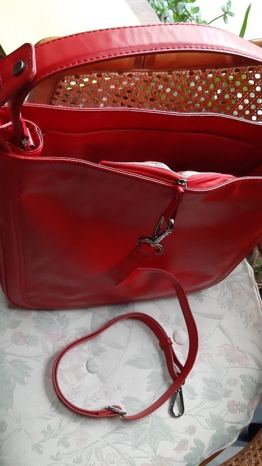 Sac shopper Esprit rouge Campus ceinture courte et longue, Envoi, Neuf, Rouge, Shopper