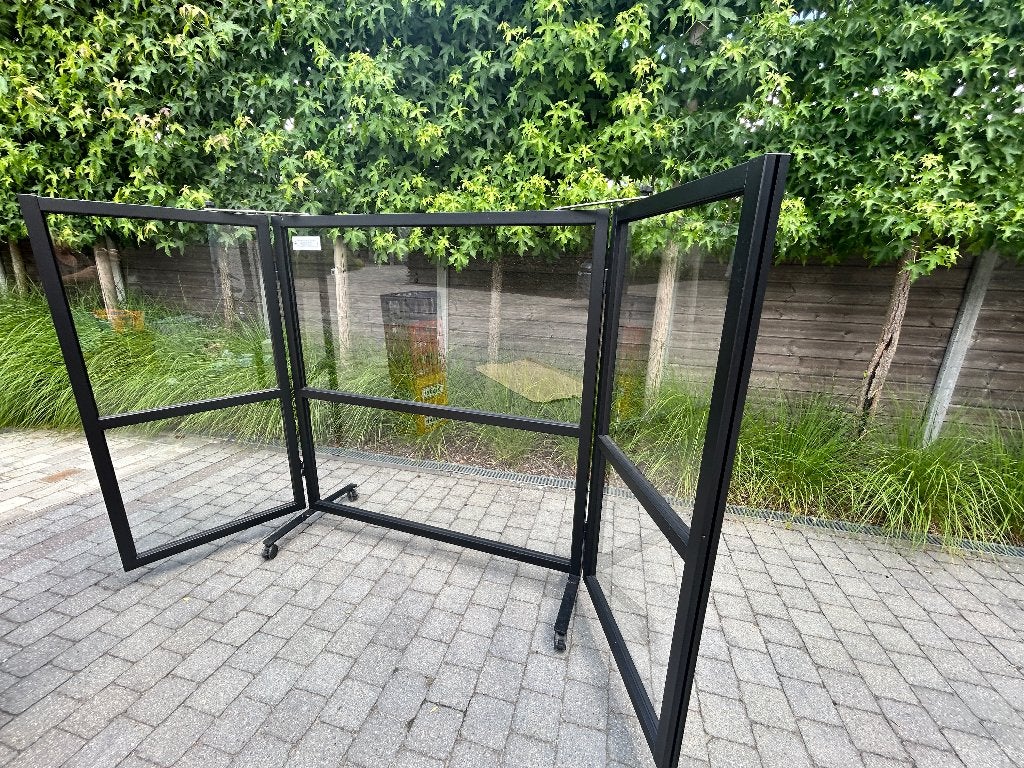 Mobiel glazen windscherm THERMA Marseille – 3 meter, Tuin en Terras, Ophalen, Gebruikt, Aluminium, 200 cm of meer