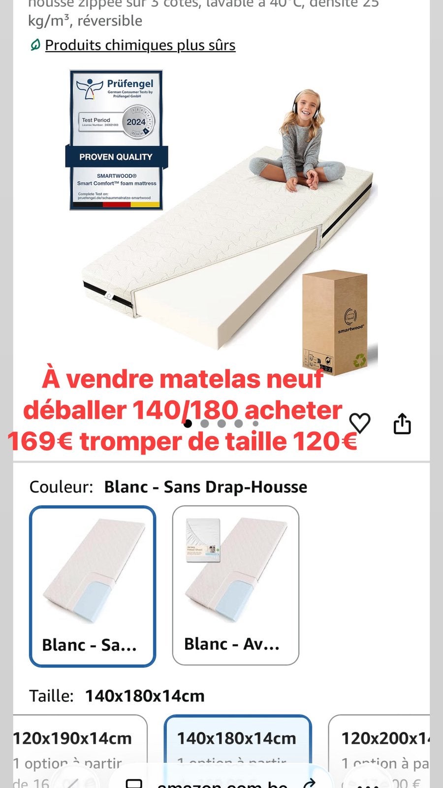Matelas enfant, Enfants & Bébés, Chambre d'enfant | Lits, Neuf, Matelas, Enlèvement, 180 cm ou plus