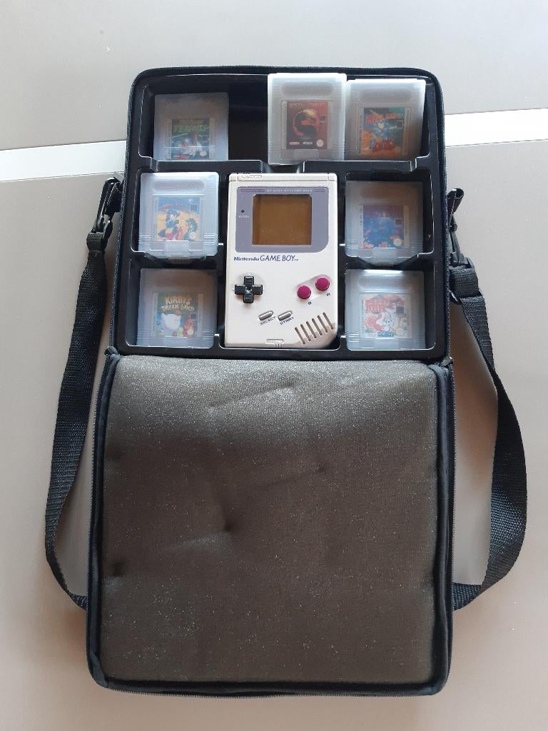 1989 Nintendo original brick Game Boy DMG-01 + tas + 8 games, Games en Spelcomputers, 1 speler, Ophalen, Gebruikt, Gekoppelde computers