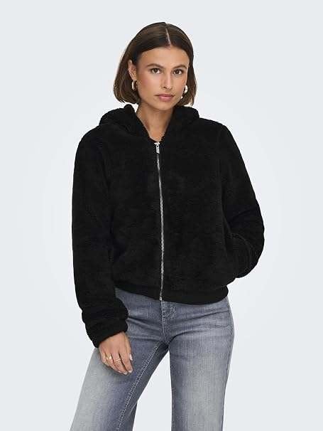 Nieuwe pelsjas met kap van Only (maat: M), Kleding | Dames, Ophalen of Verzenden, Nieuw, Maat 38/40 (M), Zwart
