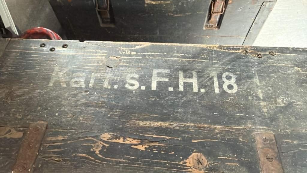 2 Duitse patroonhulzen War 40-45 - Kart.S.F.H.18, Ophalen, Landmacht, Kist of Geocache