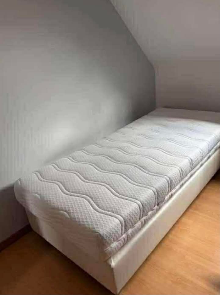 Boxspring 1 persoon 99x200, Huis en Inrichting, Slaapkamer | Boxsprings, Ophalen, Gebruikt, 90 cm, Eenpersoons