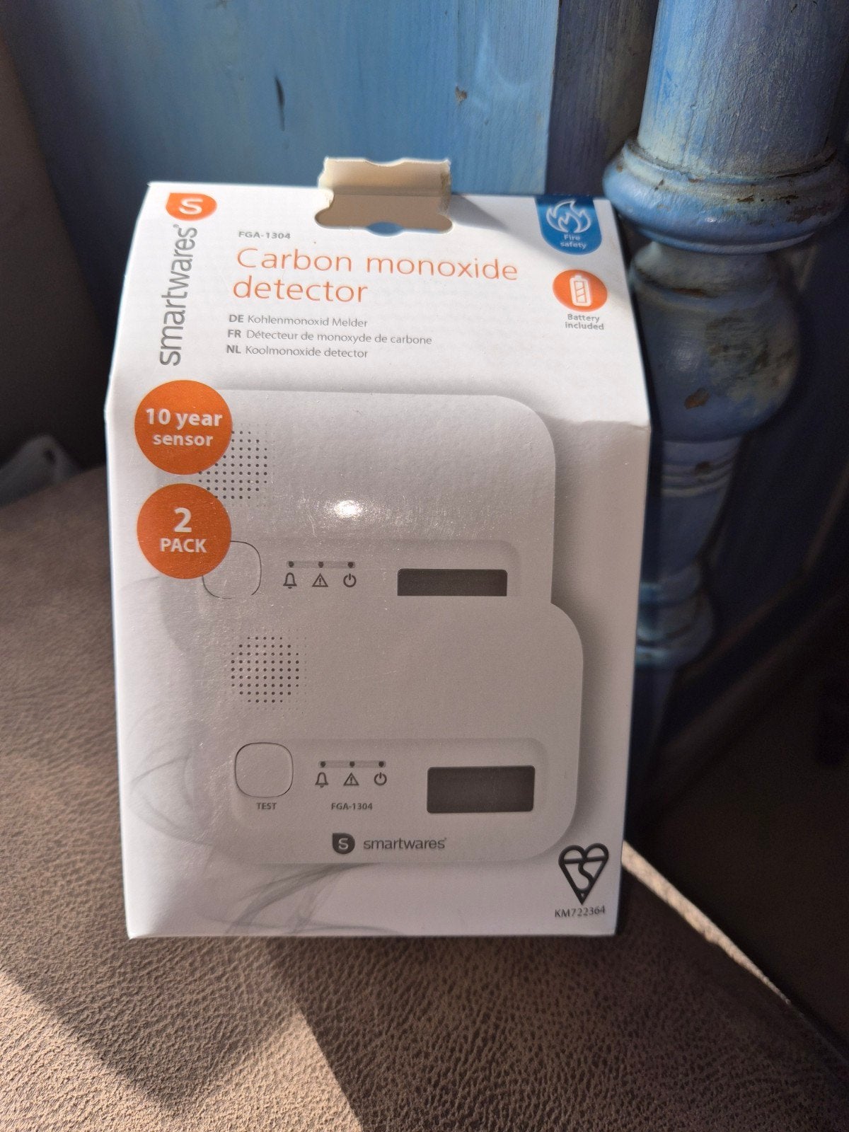 Koolmonoxide detector, 2 stuks, Ophalen