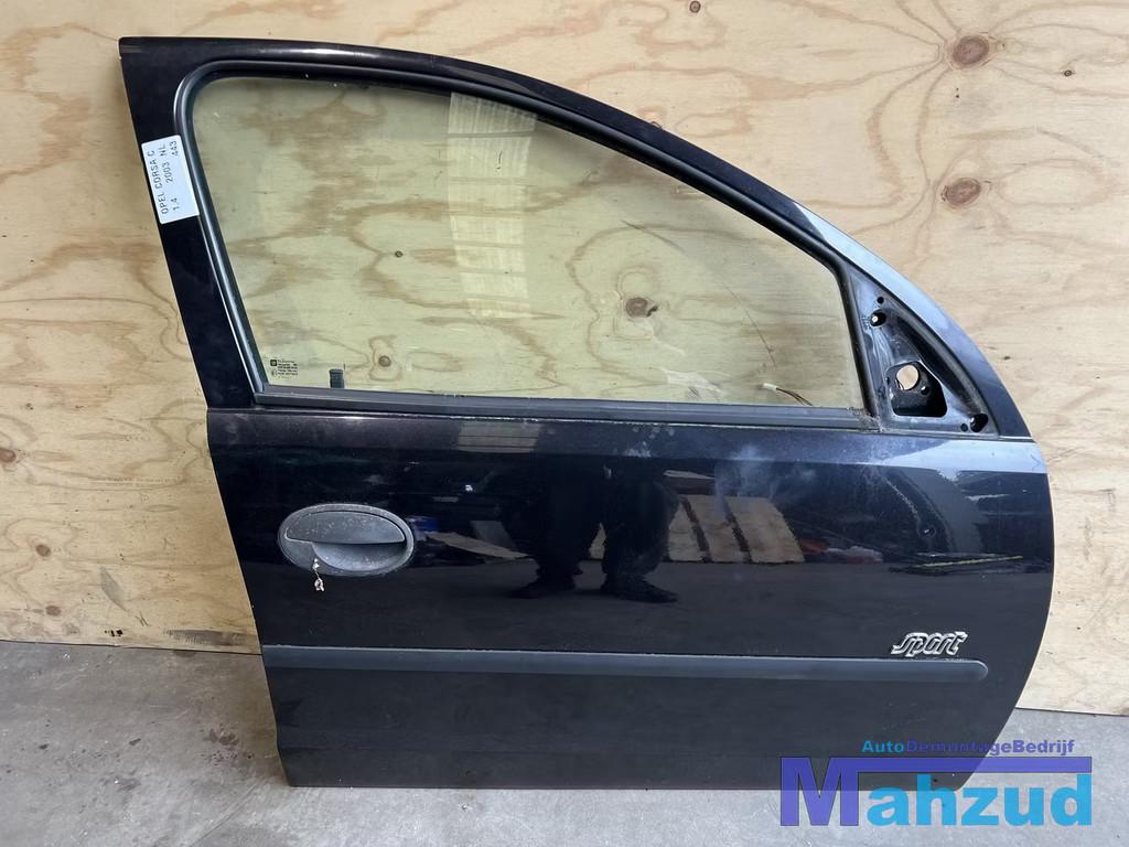 OPEL CORSA C zwart rechts voor deur portier deur 2000-2005, Auto-onderdelen, Carrosserie, Deur, Opel, Voor, Rechts, Gebruikt