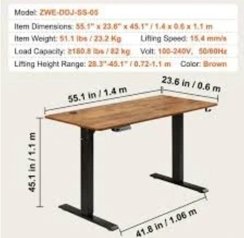 Bureau électrique avec position assise, Maison & Meubles, Neuf, Autres marques, Enlèvement ou Envoi, Bureau assis-debout
