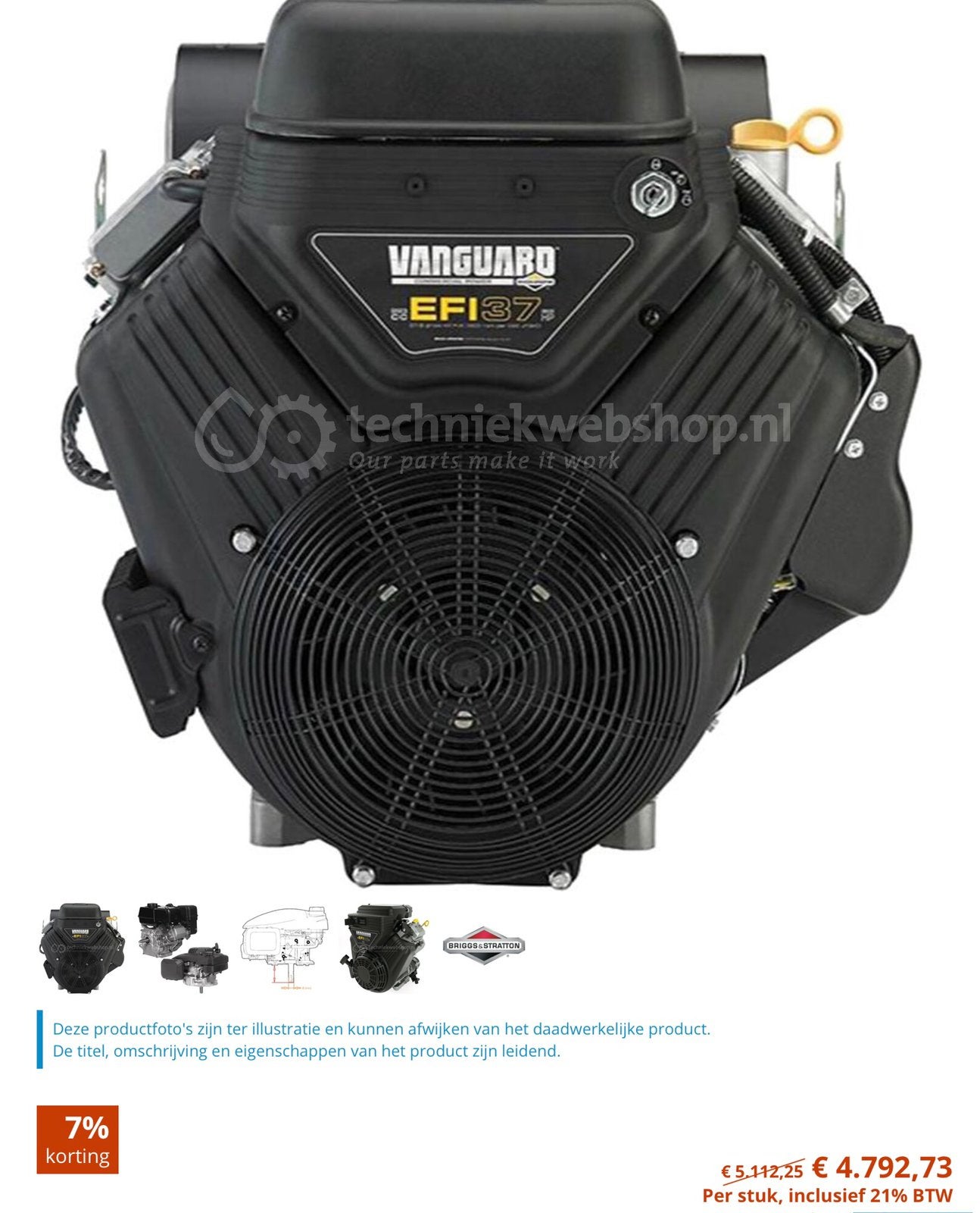 37pk Briggs&Stratton Vanguard v-twin, Ophalen of Verzenden