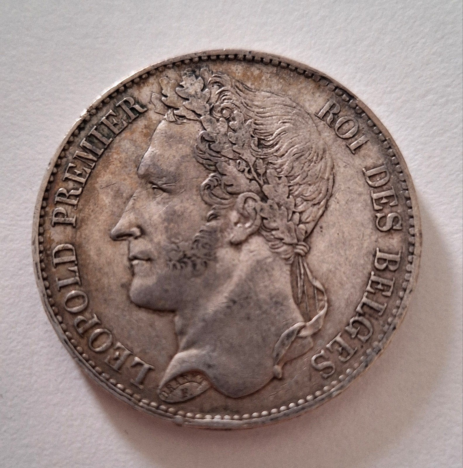 5 francs 1849 leopold 1er argent qualite, Argent, Argent