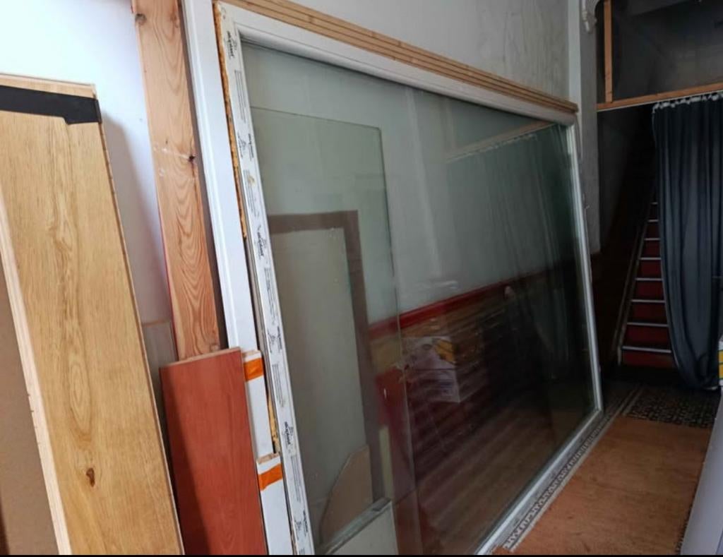 Vitrine de magasin double vitrage aluplast 284/207cm, Enlèvement
