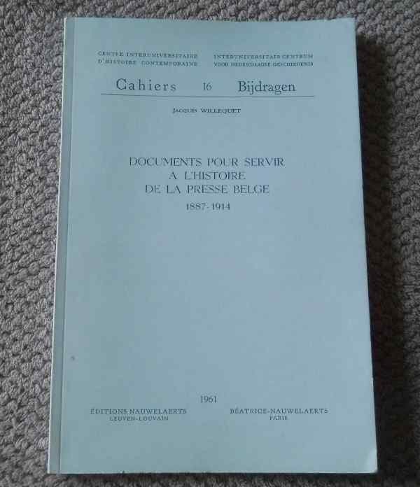 Documents servir l'histoire de la presse belge 1887 - 1914, Enlèvement ou Envoi, Utilisé