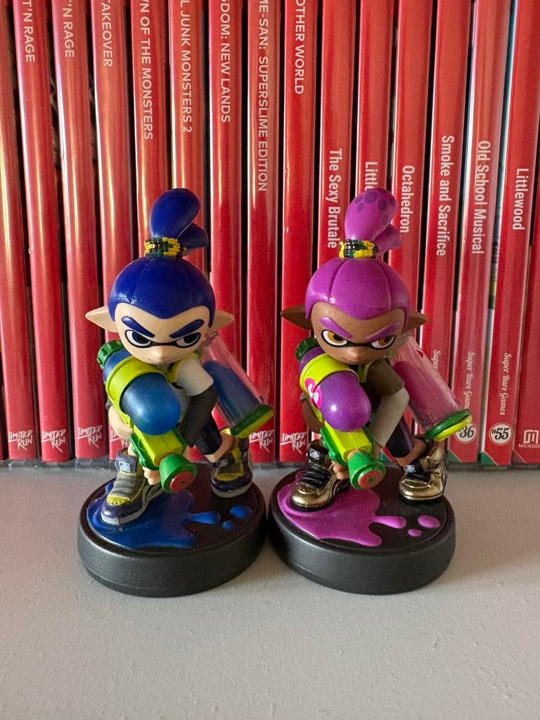 Amiibo Inkling Boy Purple + Inkling Boy Blue (Splatoon), Games en Spelcomputers, Ophalen of Verzenden, Zo goed als nieuw