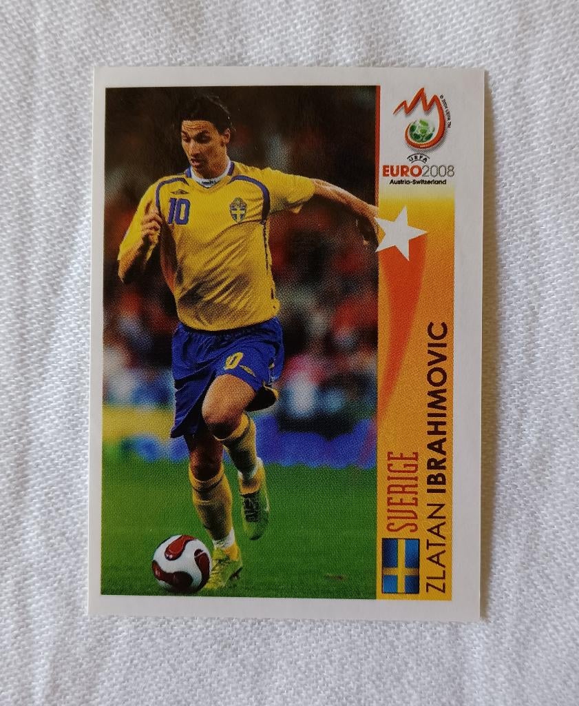 Sticker Zlatan Ibrahimović - Euro 2008, Ophalen of Verzenden, Zo goed als nieuw, Sticker