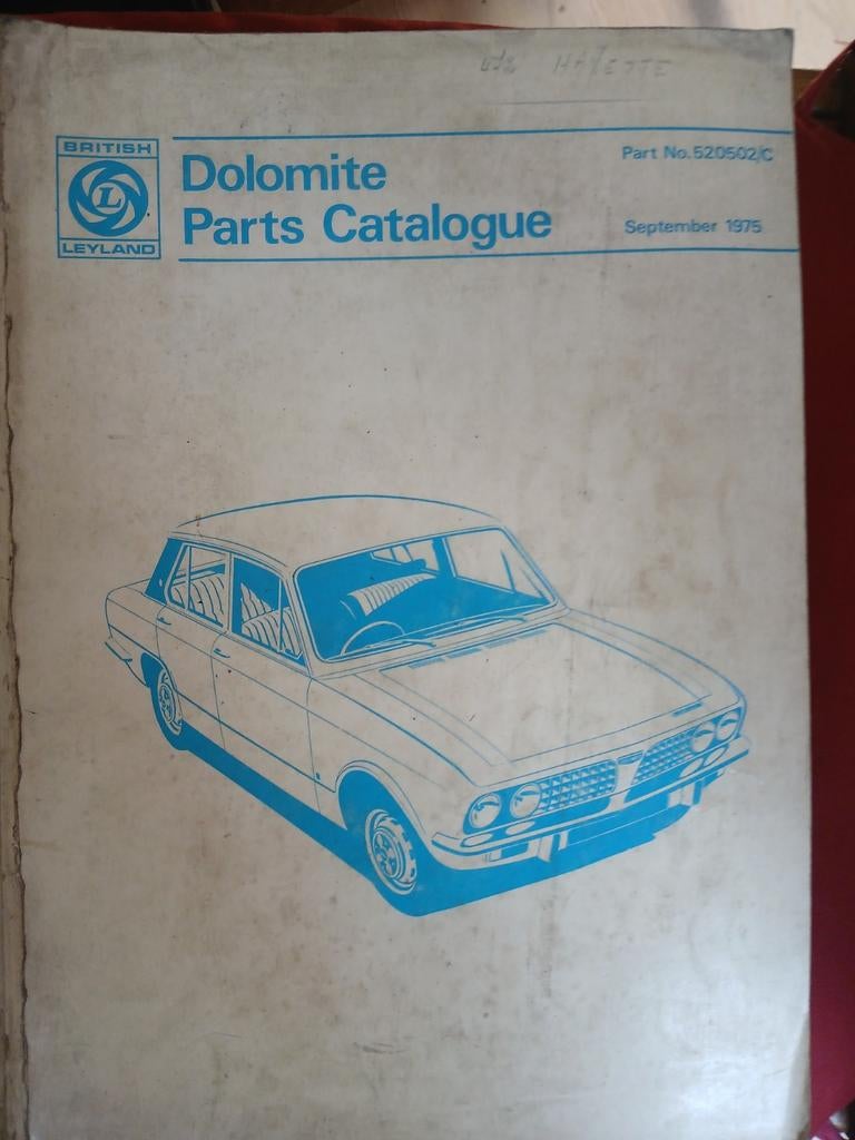 Manuel Dolomite parts catalogue, Enlèvement ou Envoi
