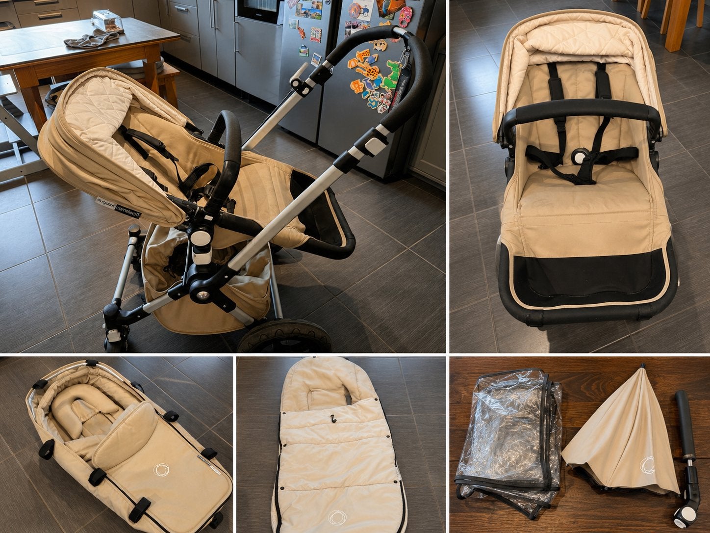 Poussette Bugaboo complète avec nombreux accessoires, Kinderen en Baby's, Kinderwagens en Combinaties, Zo goed als nieuw, Kinderwagen