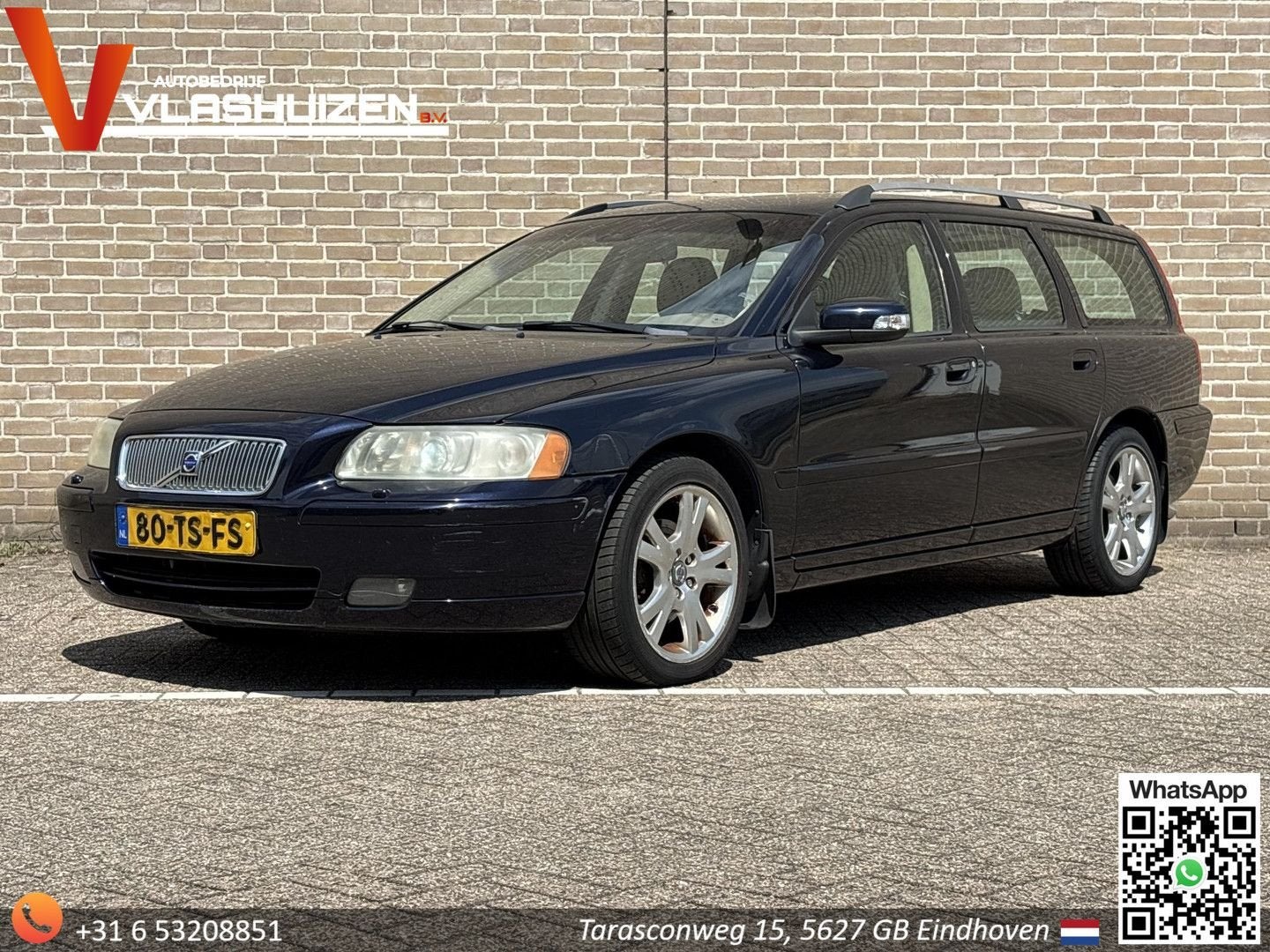 Volvo V70 2.4 D5 Edition Sport | Leder | Climate | Cruise |, Auto's, Volvo, Automaat, Beige, Blauw, Bedrijf