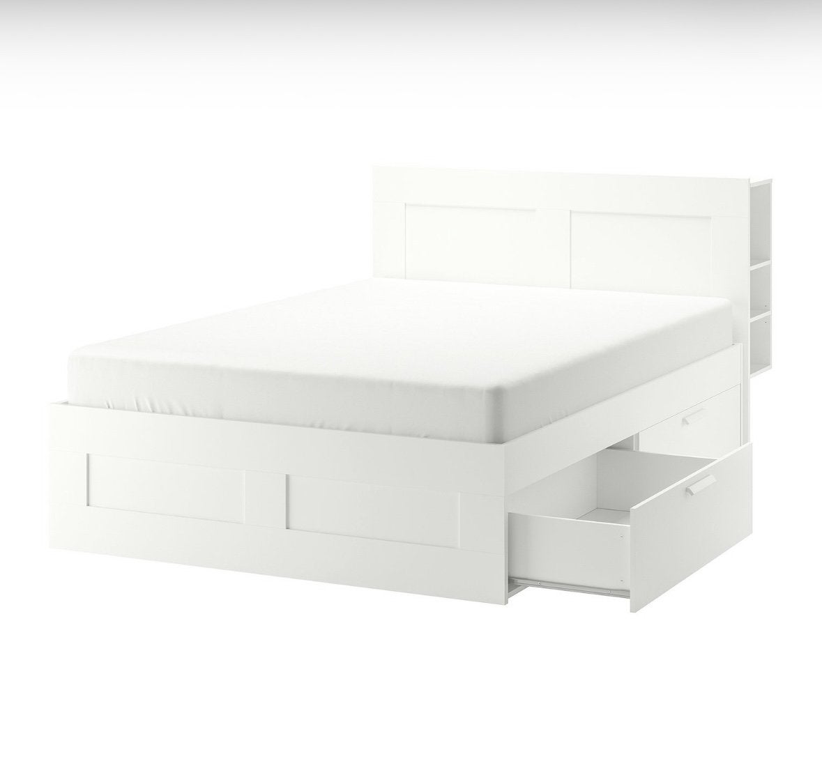 Gratis bed + matras, Huis en Inrichting, Ophalen, Gebruikt, Wit, Tweepersoons