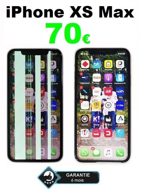 Réparation / Remplacement écran iPhone XS Max meilleur prix, Enlèvement, Apple