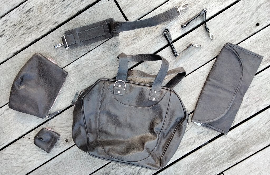 Mooie bruine BABYMOOV luiertas, Kinderen en Baby's, Bruin, Bevestiging voor kinderwagen, Zo goed als nieuw, Babymoov