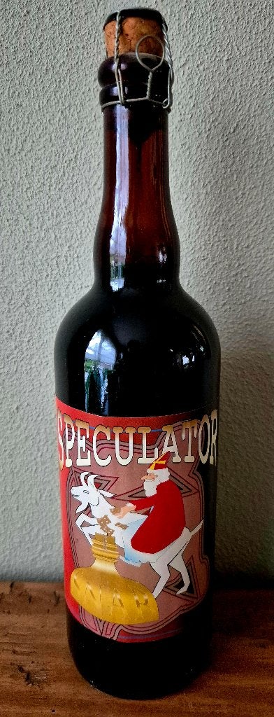 Fles Speculator dubbelbock bier 8,5% De Halve Maan te Hulst, Verzamelen, Ophalen of Verzenden, Zo goed als nieuw, Flesje(s)