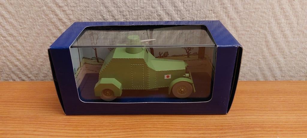 TINTIN Atlas auto 1/43 'De gepantserde mitrailleursauto' 037, Ophalen, Zo goed als nieuw, Auto, Overige merken