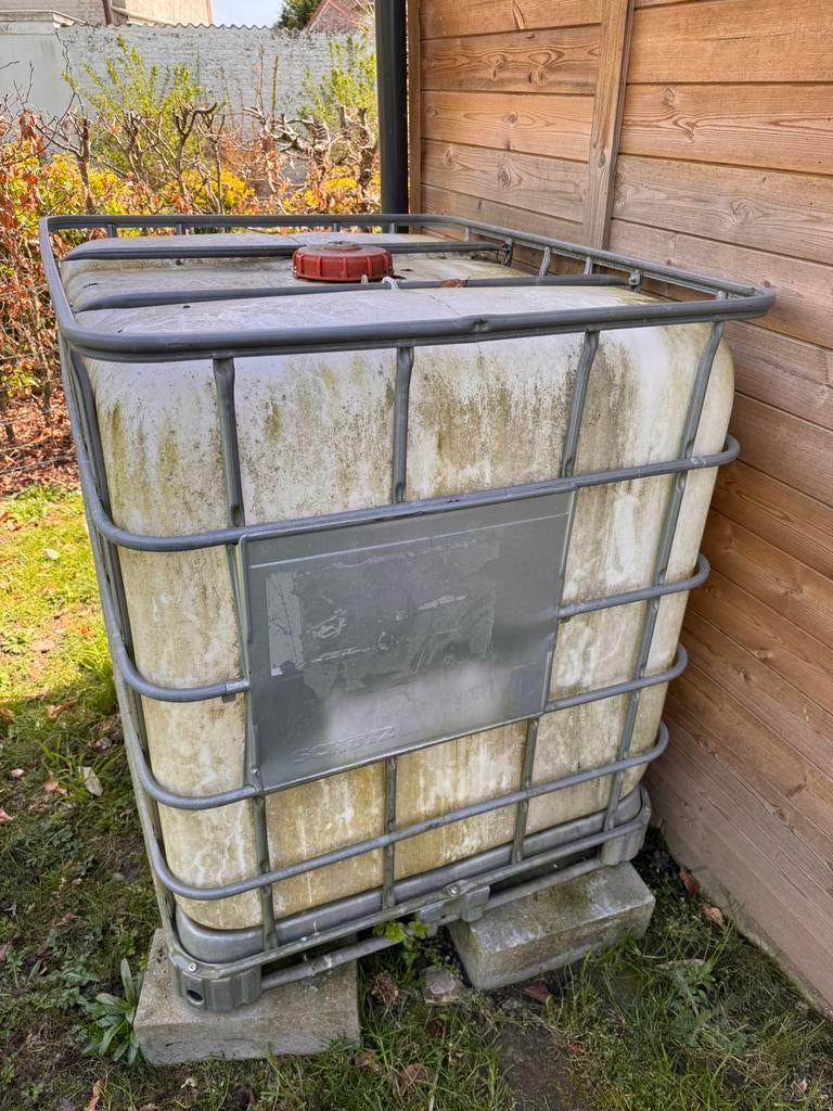 Récupérateur d’eau de pluie - 1000l, Ophalen, Zo goed als nieuw, Met kraantje