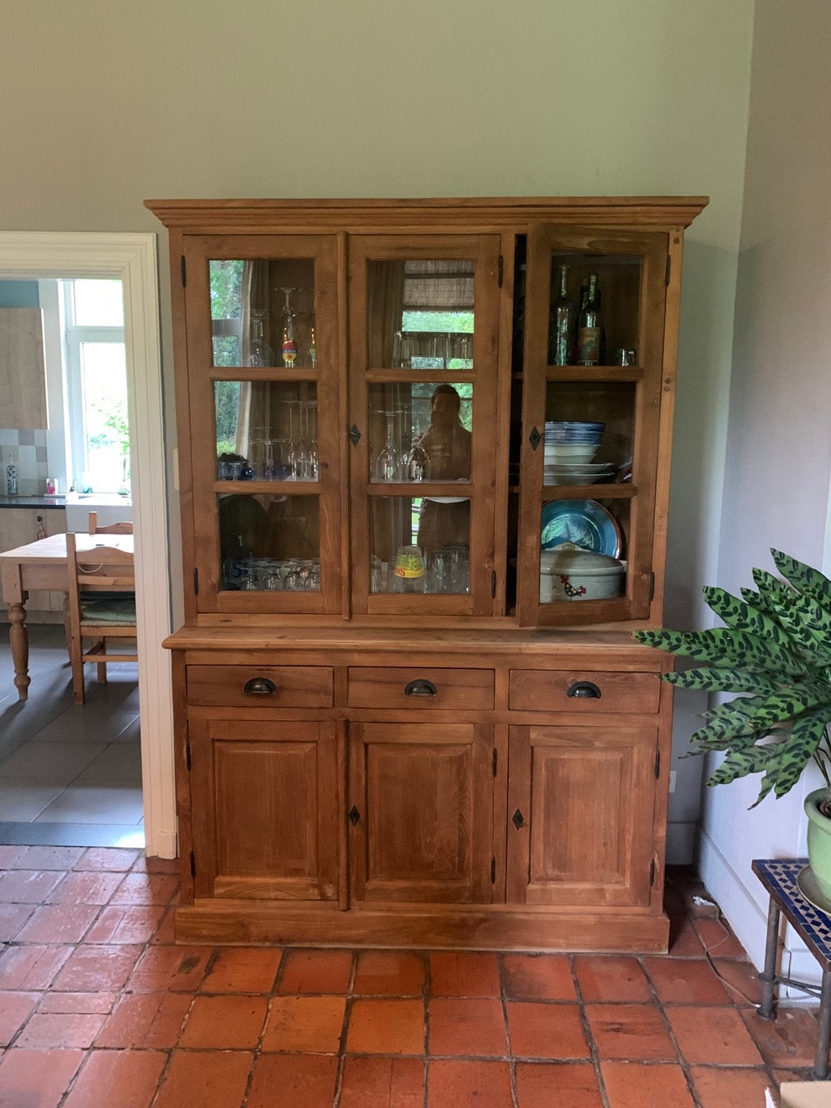 Massief teak houten buffetkast, Enlèvement, Comme neuf