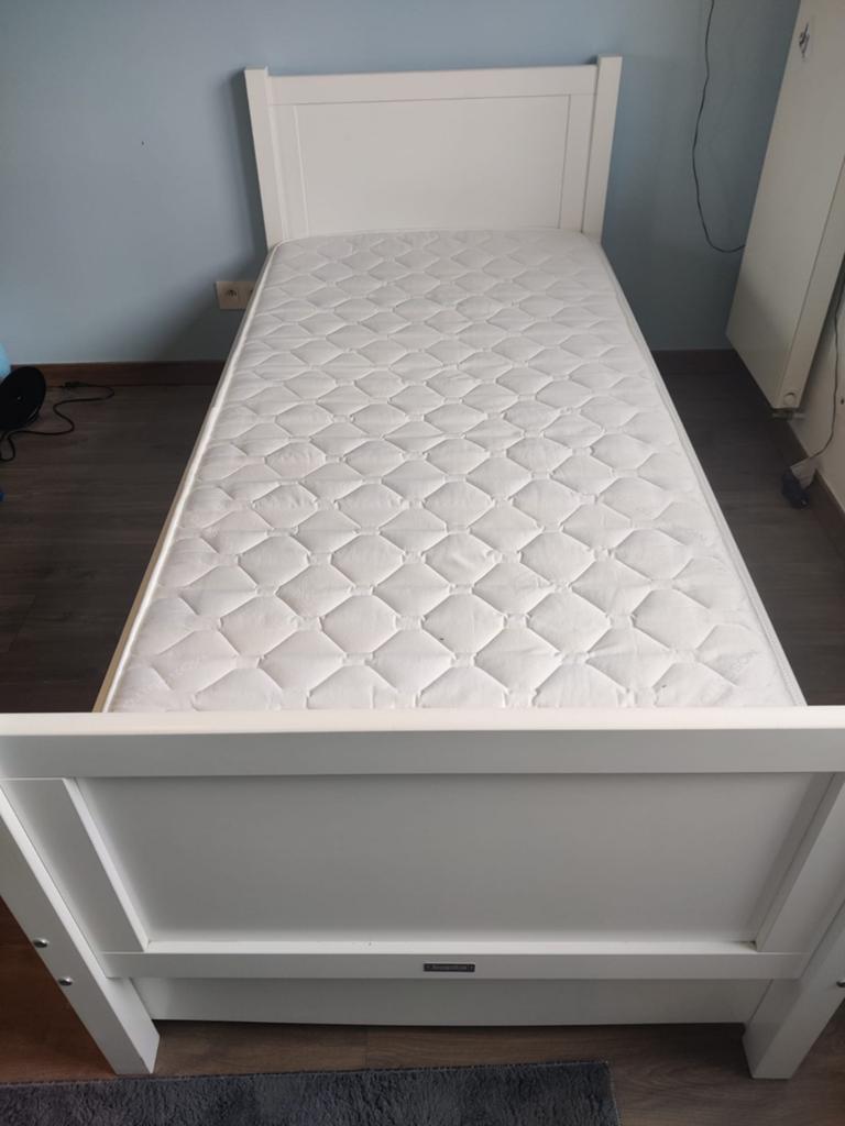 Eenpersoonsbed Bopita met bedlade, Ophalen, 85 tot 100 cm, Zo goed als nieuw, Matras