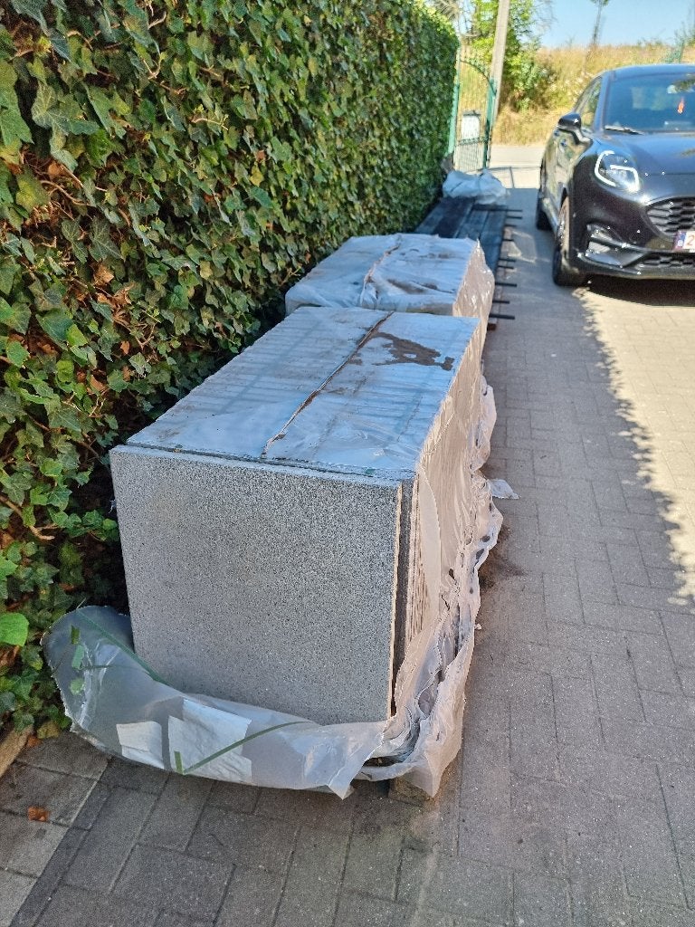 Terrastegel beton grijs 60x60x3,9 cm 50 stuks, Neuf, Tuiles de terrasse, Béton, Enlèvement