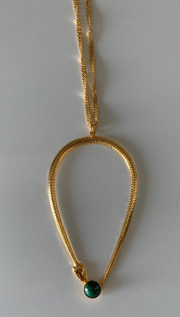 Magnifique Sautoir Youm Serpent Neuf, Handtassen en Accessoires, Kettingen, Ophalen, Nieuw, Goud, Goud