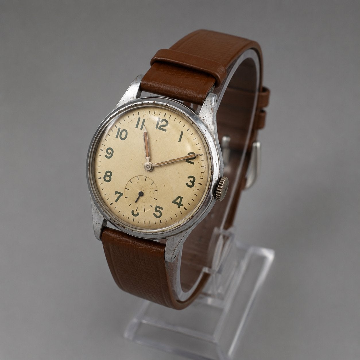 Vintage Mechanisch Herenhorloge (1940–1945) – Handopwinder, Ophalen of Verzenden
