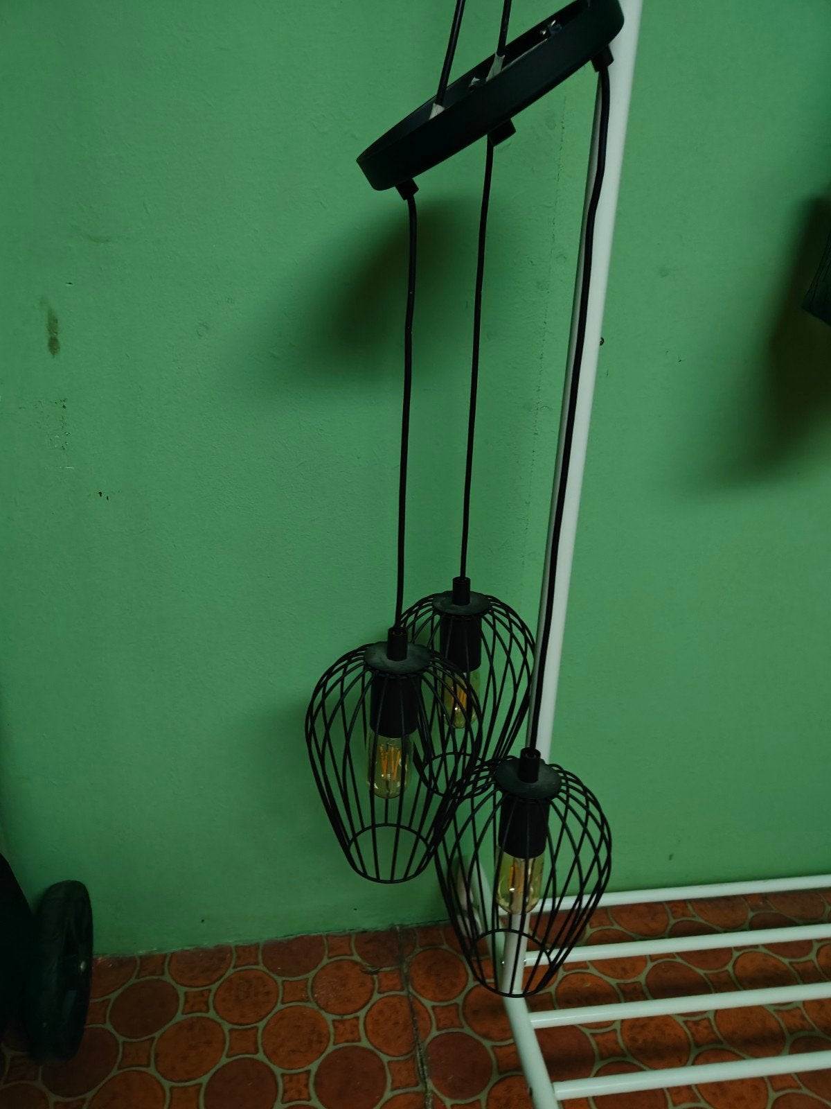 industriële lamp, Ophalen