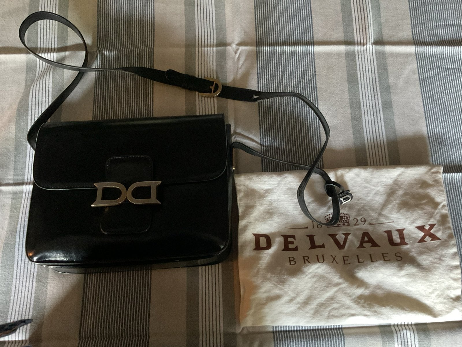 Delvaux Bourgogne vintage, Ophalen, Gebruikt, Zwart, Handtas