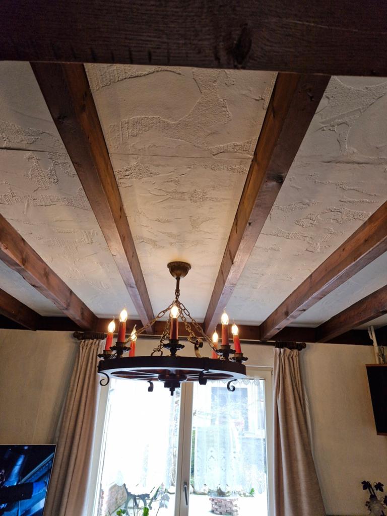 Rustieke karrenwiel luster, Huis en Inrichting, Ophalen