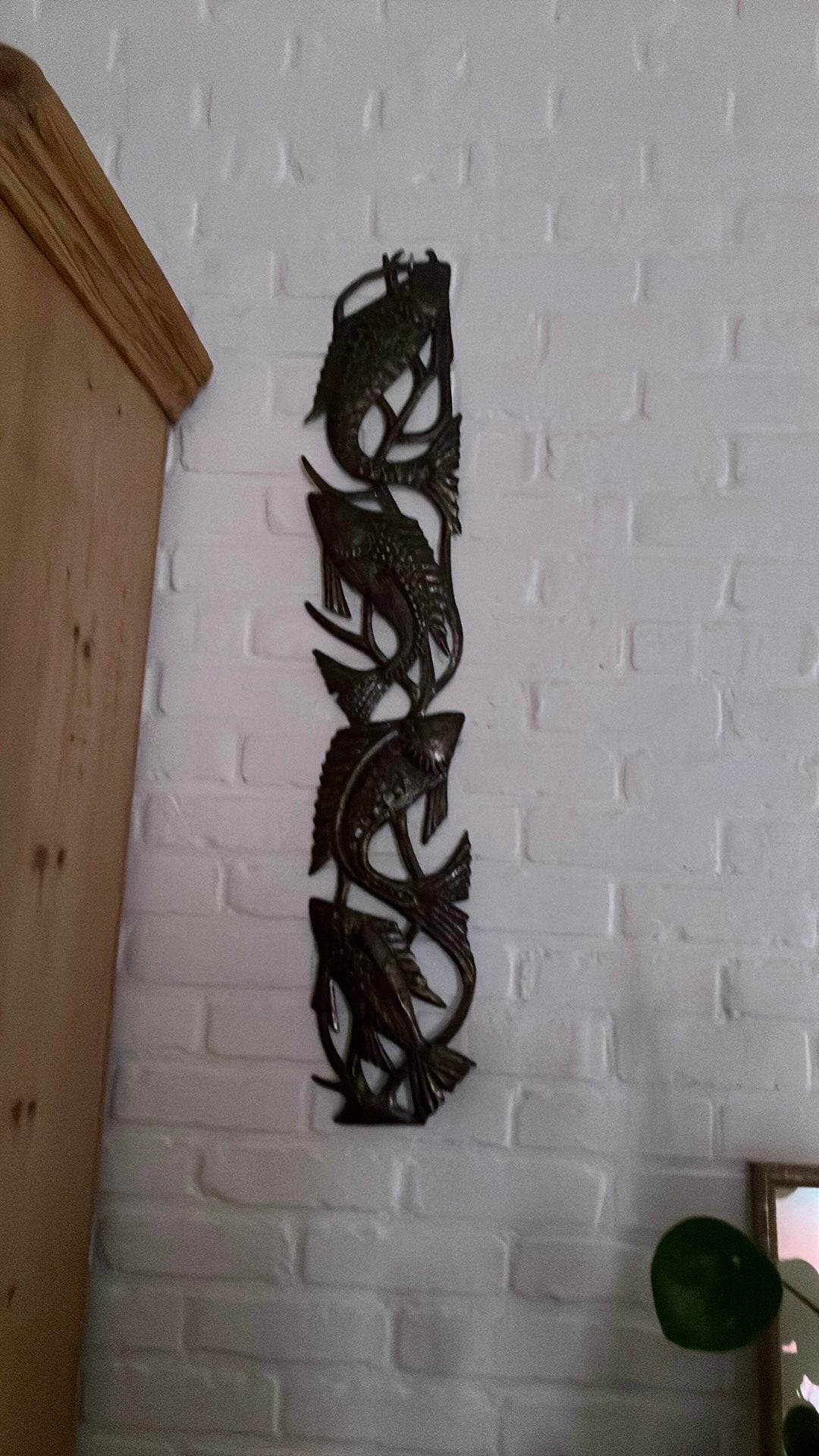 Wanddecoratie vissen, Ophalen