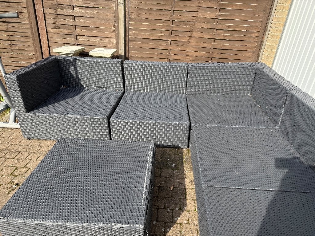 Loungeset tuin garden, Jardin & Terrasse, Synthétique, Enlèvement, Utilisé, Table d'appoint
