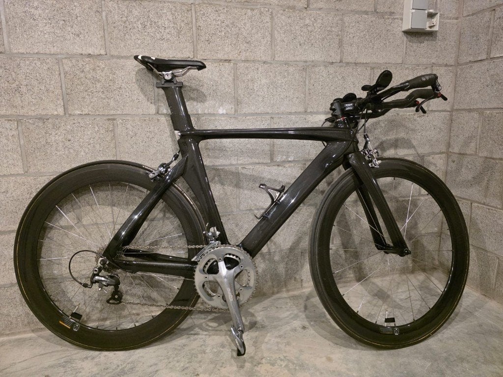 Triathlon / tijdritfiets, Fietsen en Brommers, Carbon, 15 tot 20 versnellingen, 53 tot 57 cm, Ophalen