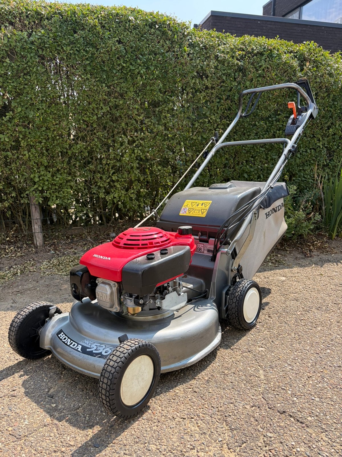 Grasmaaier Honda HRD536 zelftrekker/meskoppel., Tuin en Terras, Grasmaaiers, Zo goed als nieuw, Benzine-grasmaaier, 50 cm of meer