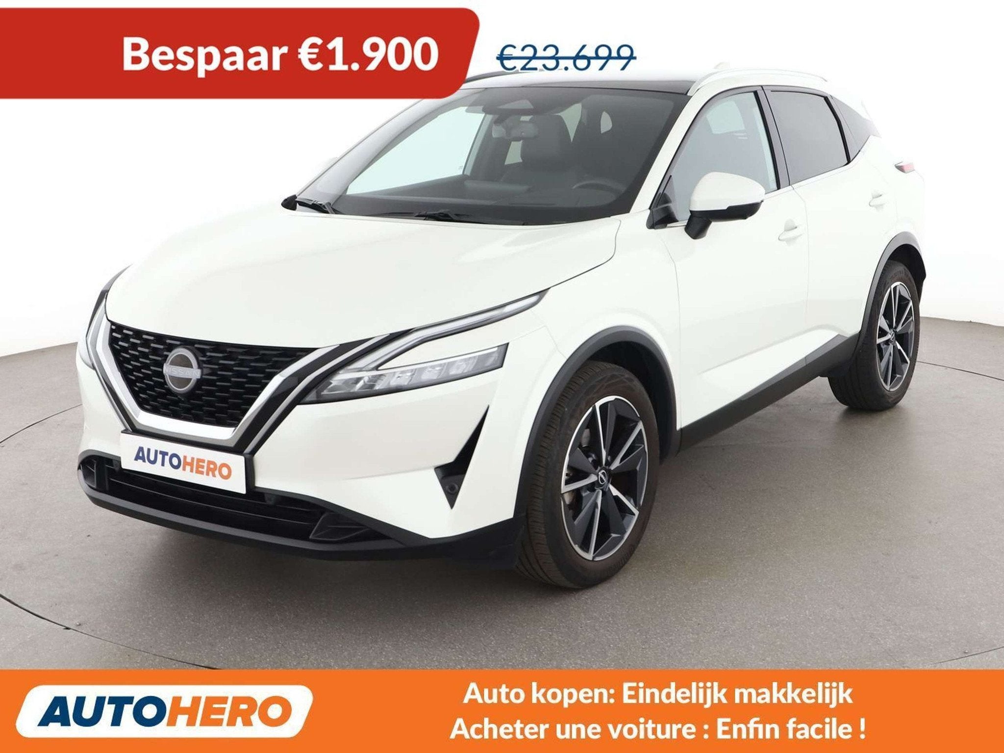 Nissan QASHQAI 1.3 DIG-T Mild-Hybrid Tekna (bj 2023), Voorwielaandrijving, Gebruikt, Overige brandstoffen, Wit