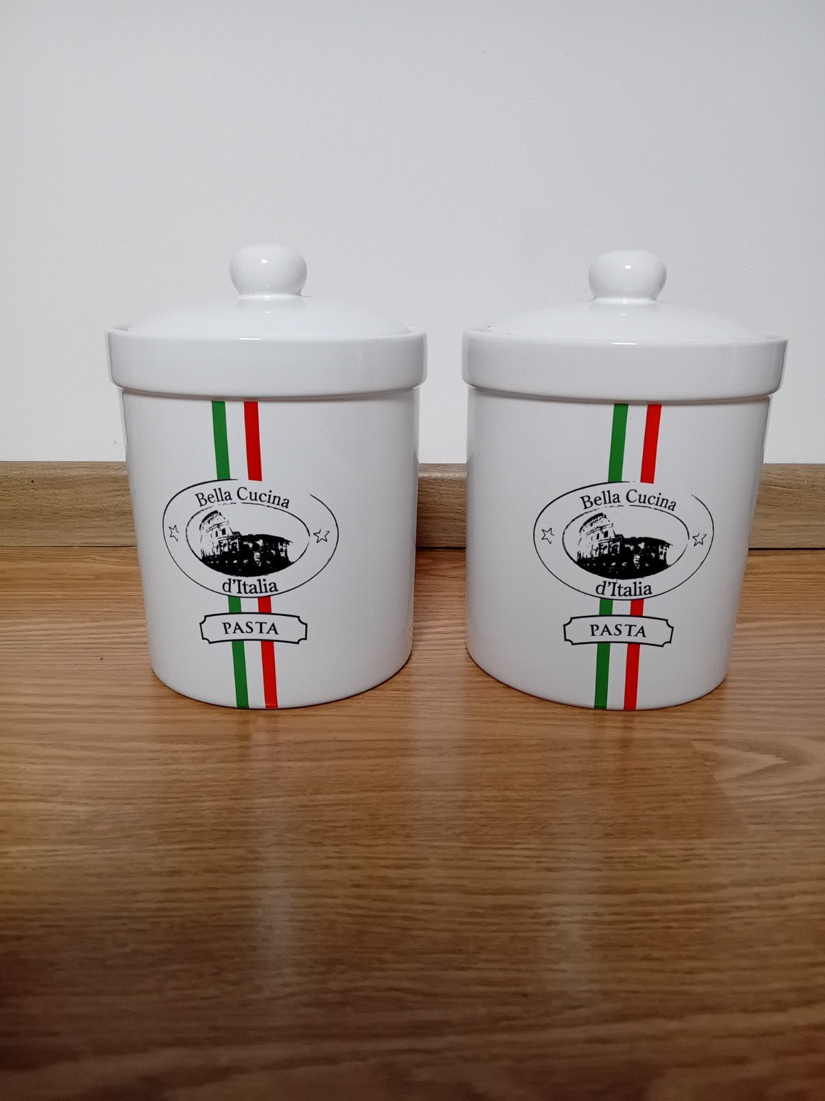 2 brede pastapotten/bewaarpotten, Avec couvercle, Enlèvement ou Envoi, Comme neuf, Autres types
