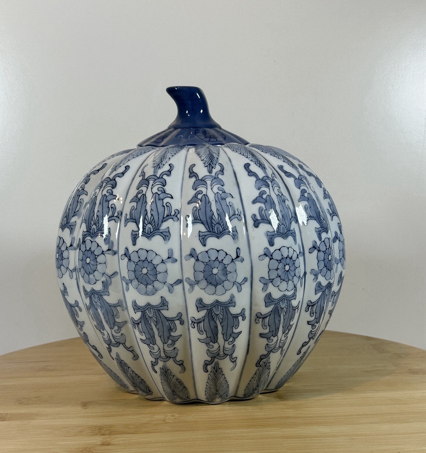 Grote Chinese gemberpot blauw-wit met deksel, Ophalen