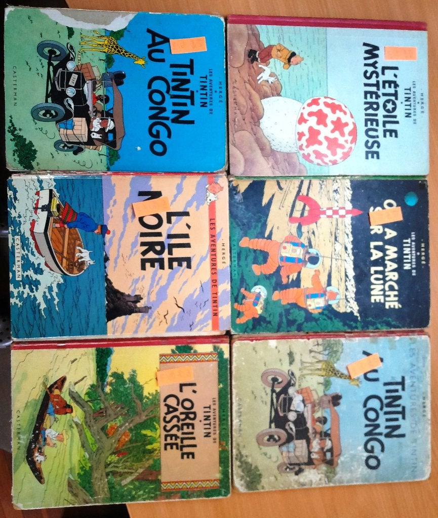 TINTIN LOT 40X BD VINTAGE, Livres, Plusieurs BD, Enlèvement, Utilisé, Hergé