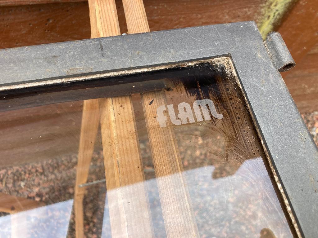 FLAM - Porte d'insert Flam, Maison & Meubles, Cheminées, Enlèvement, Utilisé, Insert, Cheminée au bois