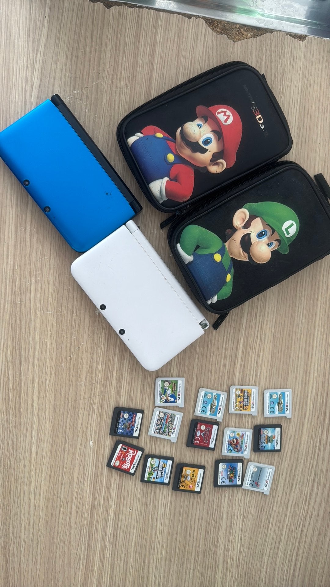 Nintendo 3DS XL collectie te koop, Games en Spelcomputers, Spelcomputers | Nintendo 2DS en 3DS, Verzenden, Zo goed als nieuw, Blauw