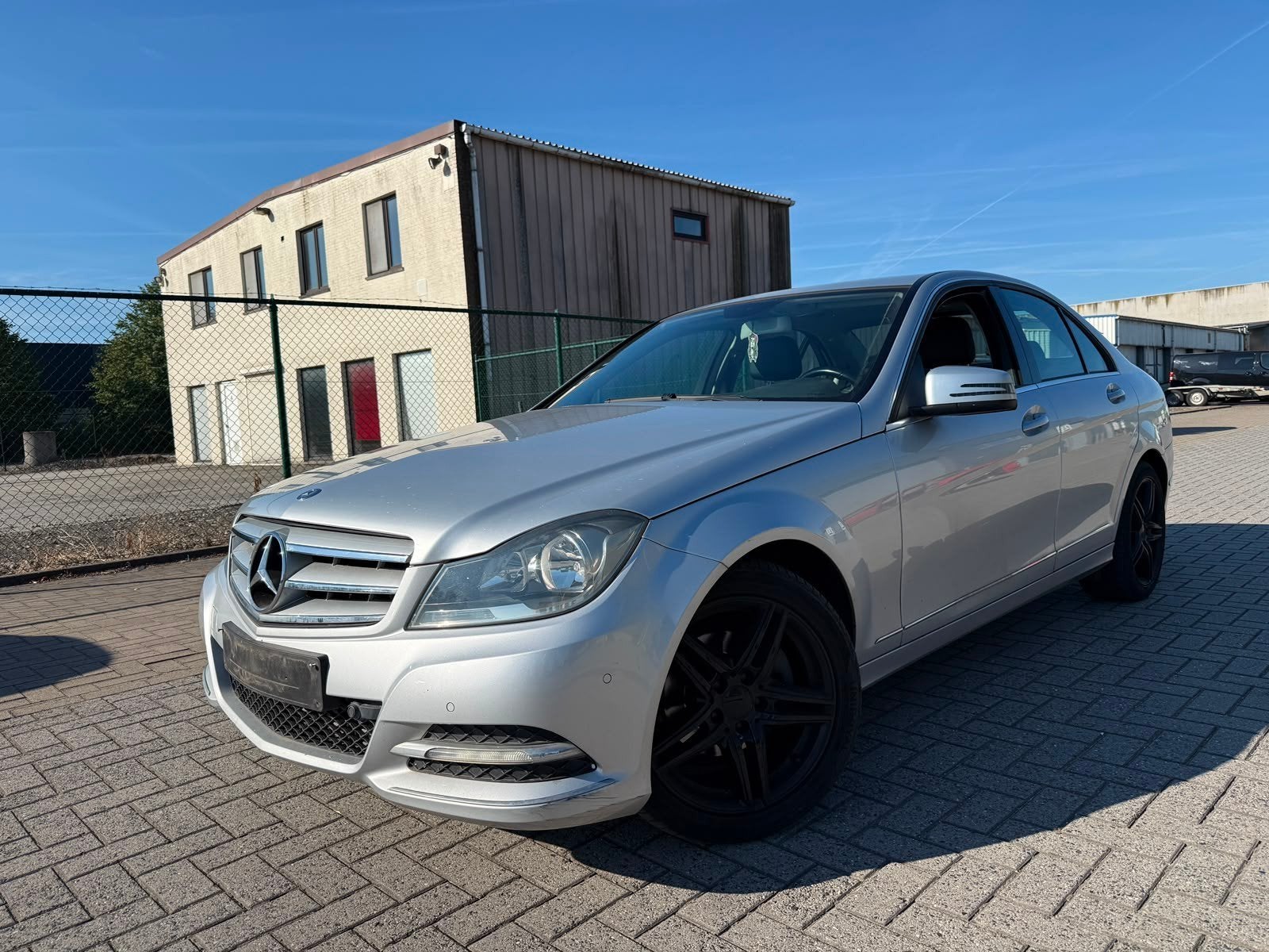 Mercedes c200d 100kw 110000km's Airco Gps airco, Auto's, Mercedes-Benz, 100 kW, Euro 5, Zwart, Leder en Stof
