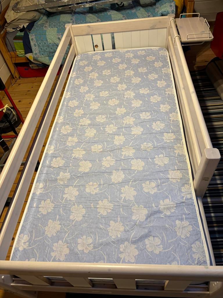 Lit Flexa Blanc avec kit superposé, Lit mezzanine ou Lit superposé, Enlèvement, 180 cm ou plus, 85 à 100 cm
